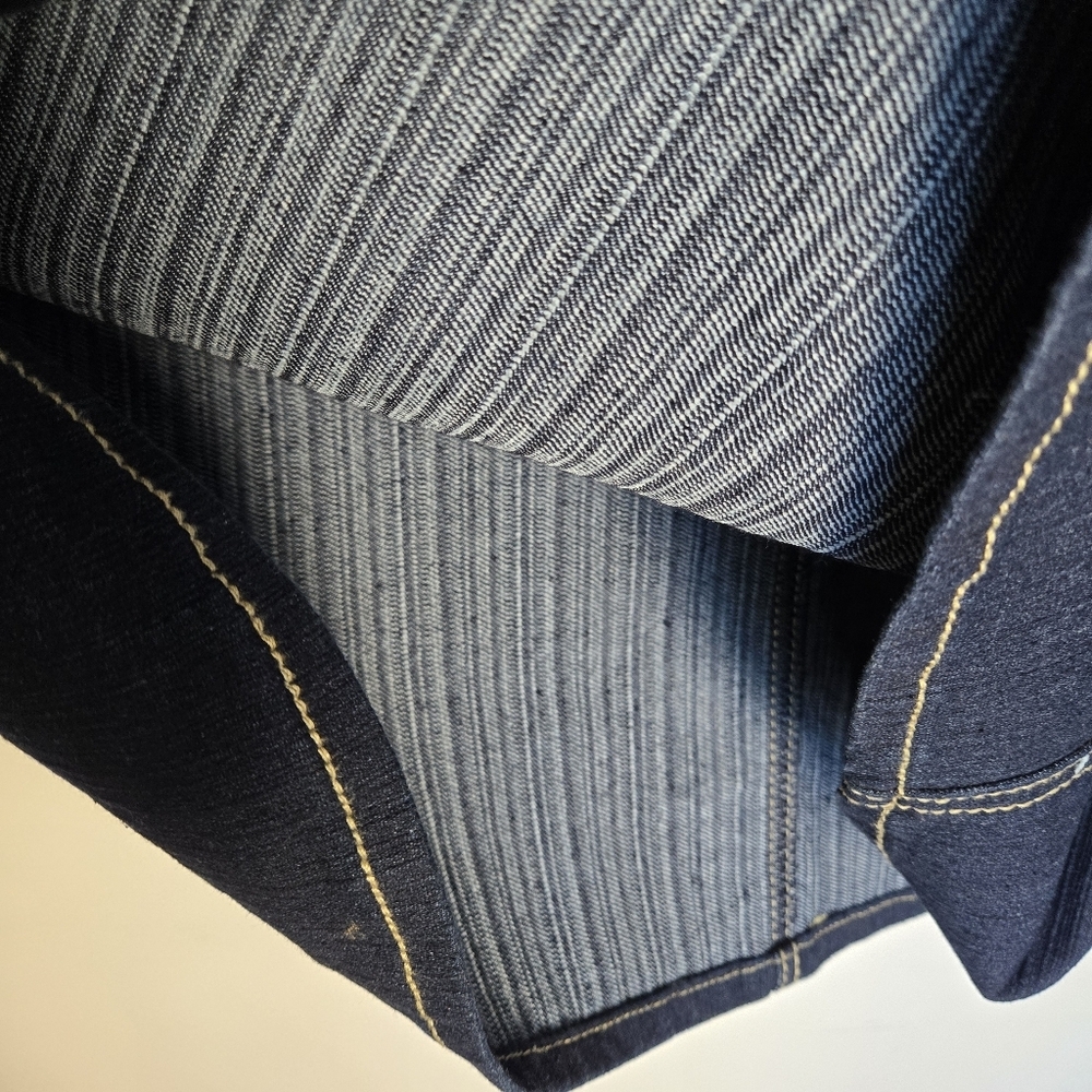 Elegant Dark Blue Denim Midi Skirt - Picture 9 of 12
